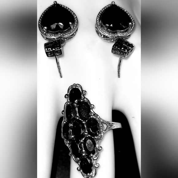 Shungite Earrings And Ring From Shop Lc - Picture 5 of 5